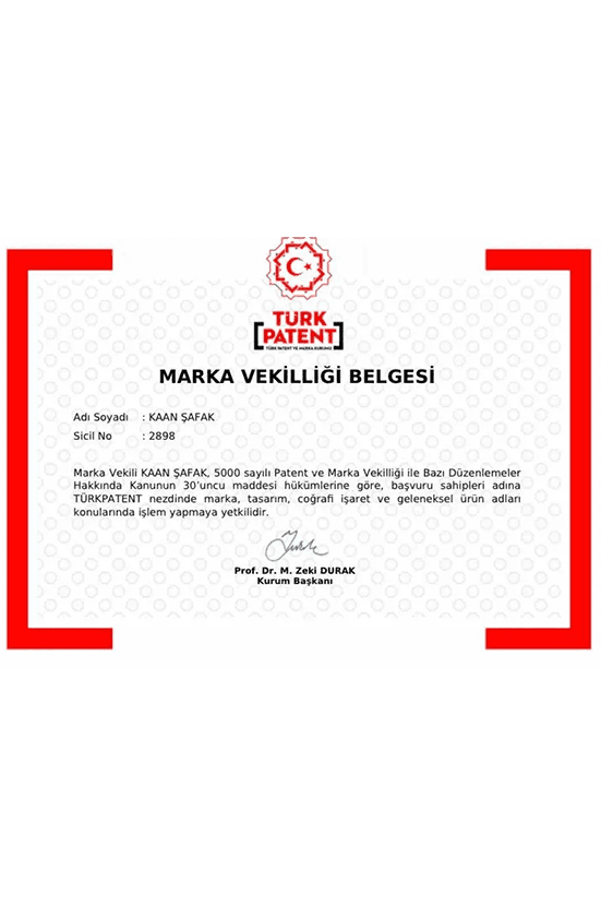 Marka Vekilliği belgesi
